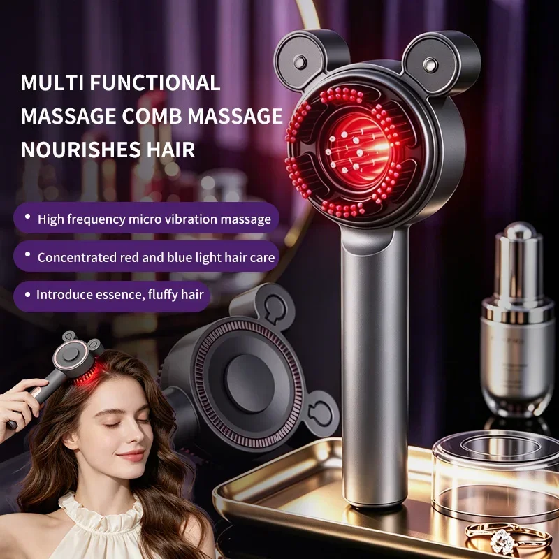 Electric Spray Hair Massage Comb, Portable Electric Scalp Massager, Suitable for Home and Travel
