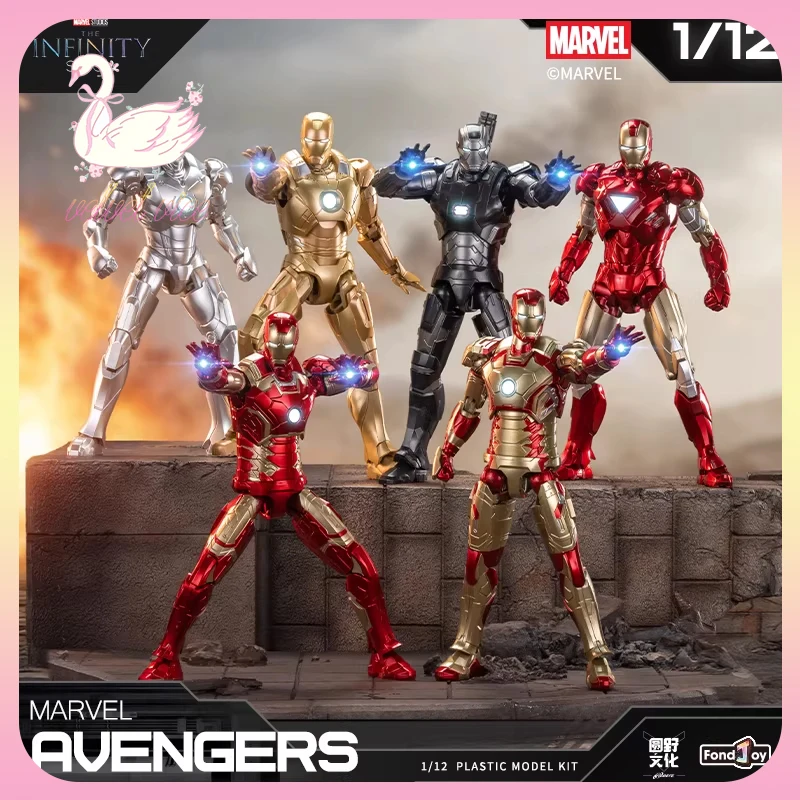 Original Fondjoy Marvel Infinity Saga Series Blind Box Vol.3 Iron Man Action Figure Peripheral Ornament Collect Toys Boys Gifts