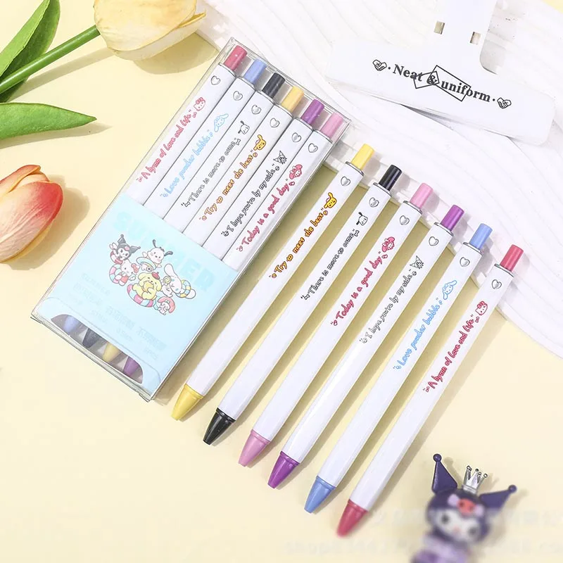 12/36pcs Creative Sanrio Square Gel Pen Cute 0.5mm Black Ink Signature Pens Promotional Gift Office School Supplies