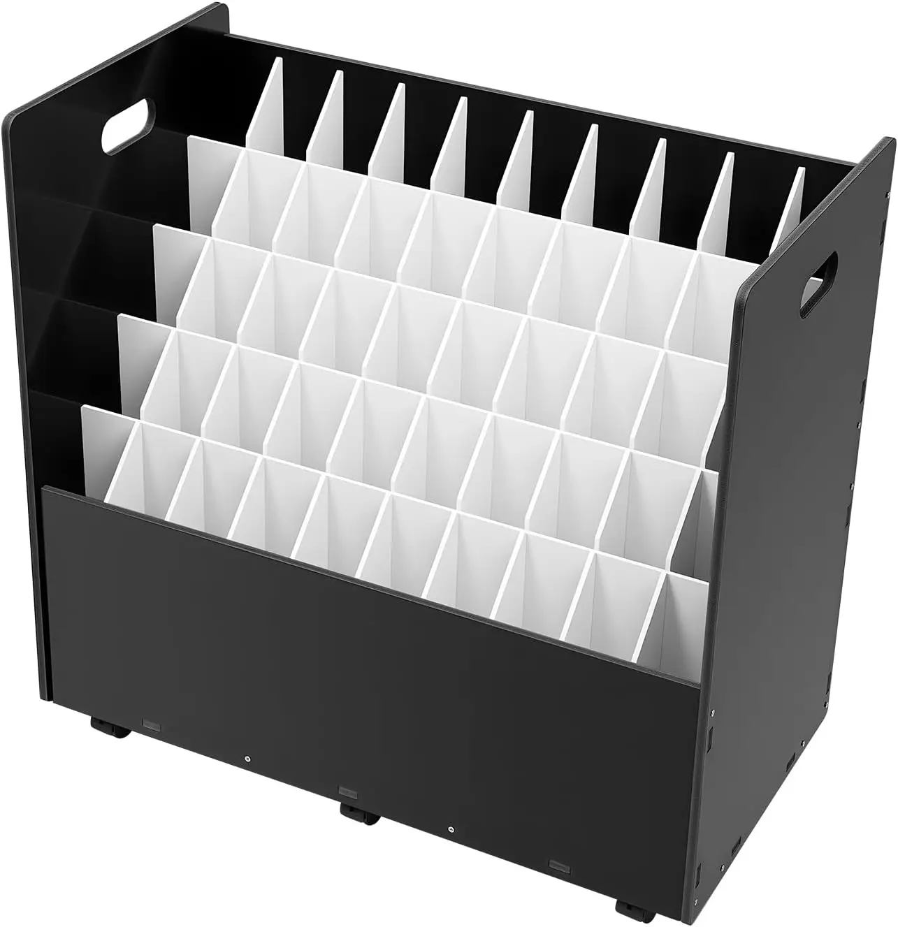

Mobile Roll File Cart, 50 Slot Removable Blue Print Storage Organizer with Wheels, 5 Tiers Blue Print Cabinet for Construction Plans, Maps, Posters, Roll Files Storage for Office & Home (Black)