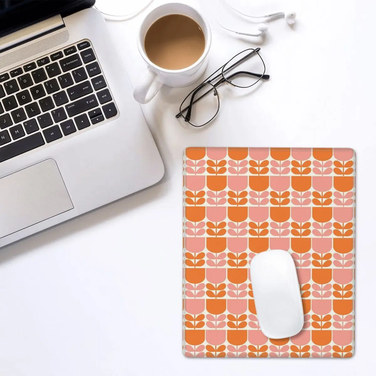 Spring Bloom Orla Kiely Mouse Pad Gamer PC Laptop Mats Keyboard  Computer Gaming Office Accessories Desk Mat 7x9 in 22x18 cm