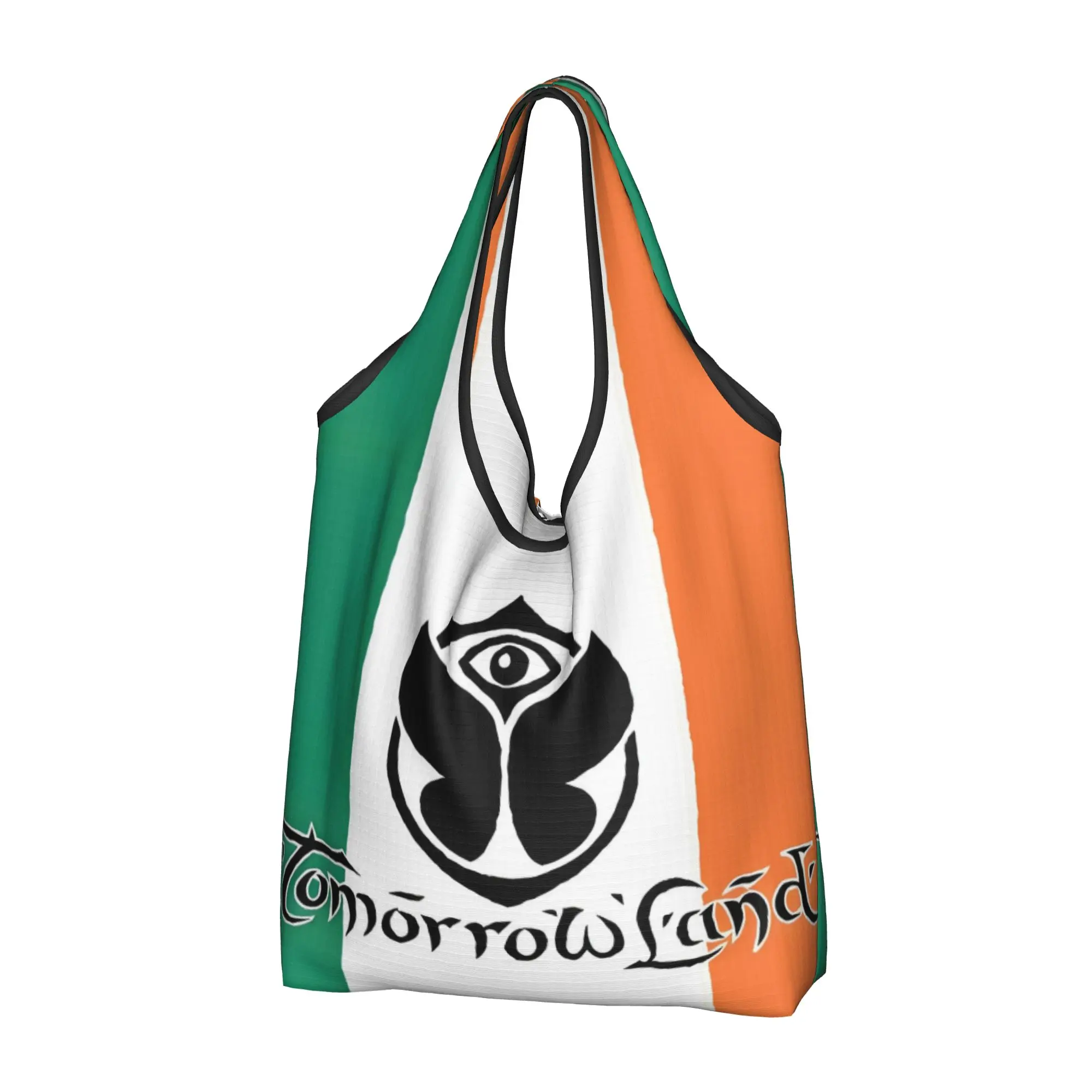 Recycling Tomorrowland Belgian Electronic Dance Music Festival Shopping Bag Women Tote Bag Portable  Grocery Shopper Bags