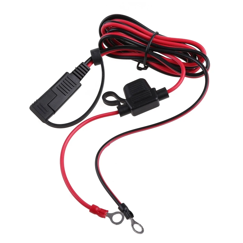 Motorcycle Battery Cord SAE-to O Ring Terminal Quick Disconnect Assembly Extension Cable Wire Harness Adapter