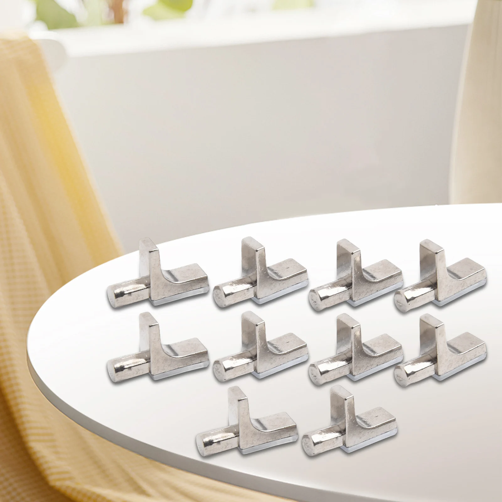 10Pcs Shelf Brackets Support Studs Pegs Pin Shelves Seperator Fixed Cabinet Bookcase Wall Mount Holder Cabinet Hardware