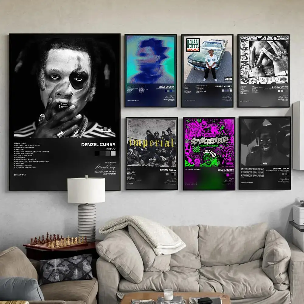 Singer D-Denzel Curry Poster Wall Art Poster Print Decorative Picture for Living Room Bedroom Home Decor