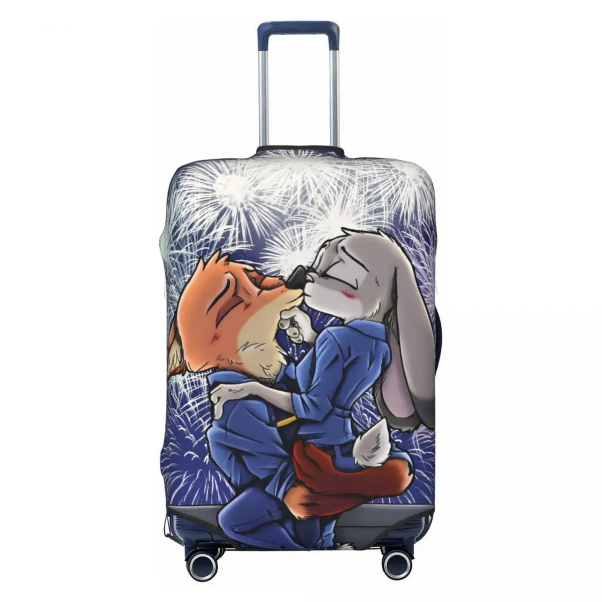 

Custom Zootopia Judy Nick Suitcase Cover Washable Cute Cartoon Travel Luggage Covers for 18-32 inch