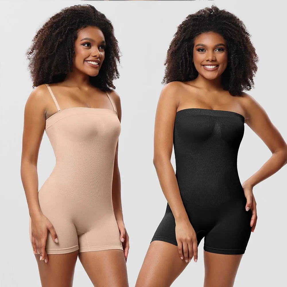 Full Body Shaper Bodysuit Women Tummy Control Strapless Shapewear Jumsuit Sexy Girl Slimming Shaping Bodysuit