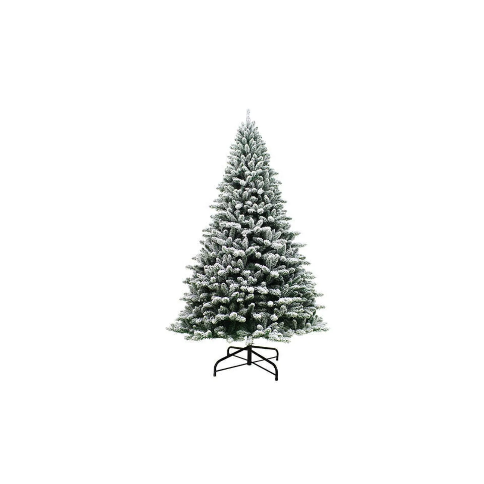 

US 6-8FT Snow Flocked Christmas Tree, Artificial Xmas Tree