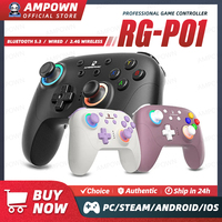 ANBERNIC RG P01 Gamepad Wireless Gaming Controller Hall Trigger Joystick Macro Key RGB Breathing Light For Switch PC Android IOS