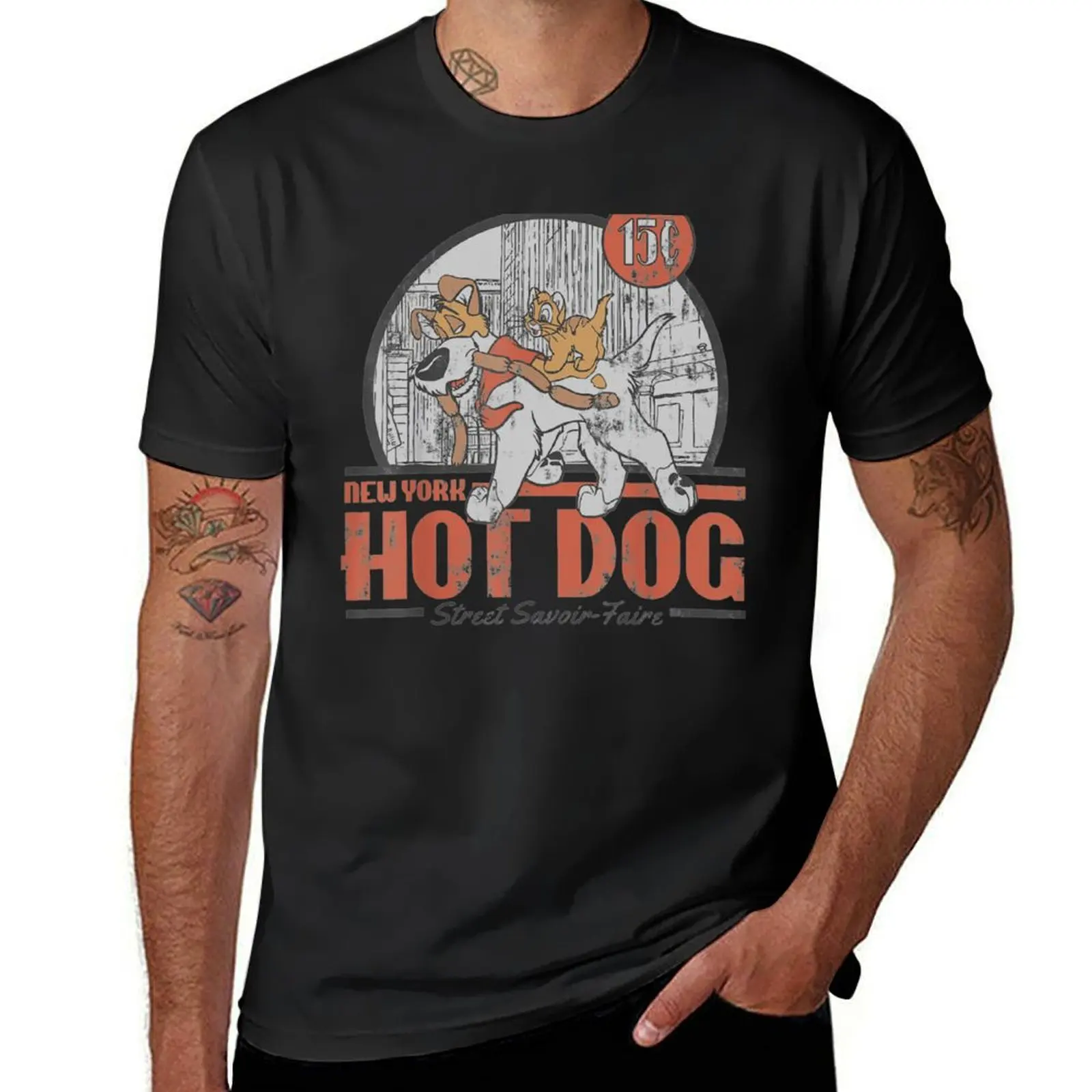 

Oliver & Company New York Hot Dog Poster T-Shirt cute clothes oversizeds customs design your own plain men clothing