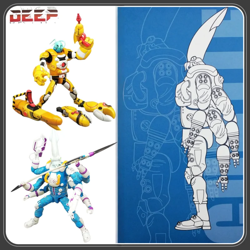 متوفر في المخزون لعبة القرش 6 بوصة المحارب كراب ميكانيكي عمل الشكل تحصيل نموذج المحيط الحيوان تمثال عمل فني عرض FS #1