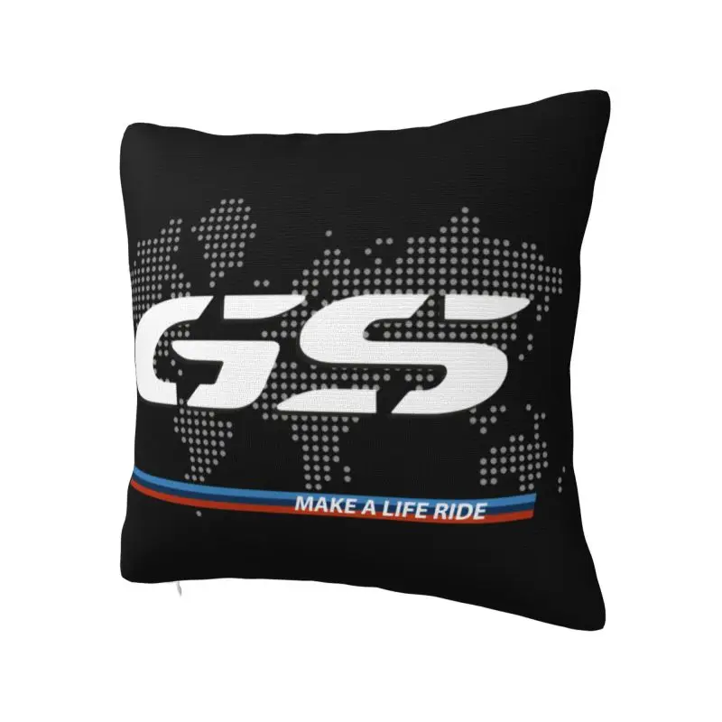 GS Motorcycle Adventure Throw Pillow Case 60*60cm Decorative Cushion Cover Square Polyester Pillowcase Double-sided Printing