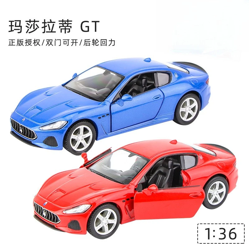 1:36 GT  Super Sport Alloy Toy Car Model Diecast Miniature Pull Back High Simulation Collection Gift for Family Boy