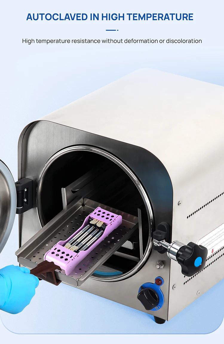 AZDENT Dental 4-Fächer Sterilisationsbox-Halter Autoklavierbarer Desinfektions-Aufbewahrungsständer Box-Organizer für Zahnärztliche Instrumente – Detail 4