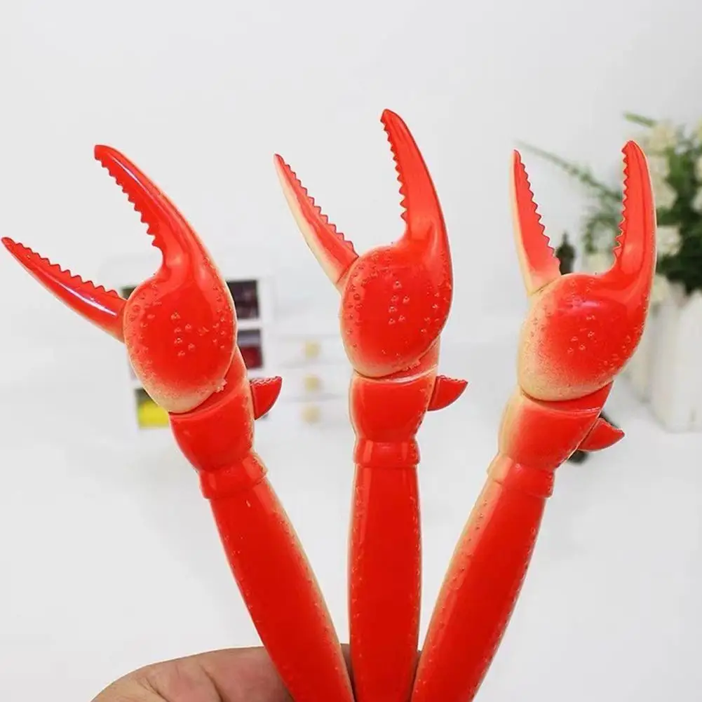 Fun Lobster Paw Ballpoint Pen Personality Crab Clip Creature Pliers Marine Pen Stationery Pen Korean Office Supplies Crab L U0S8