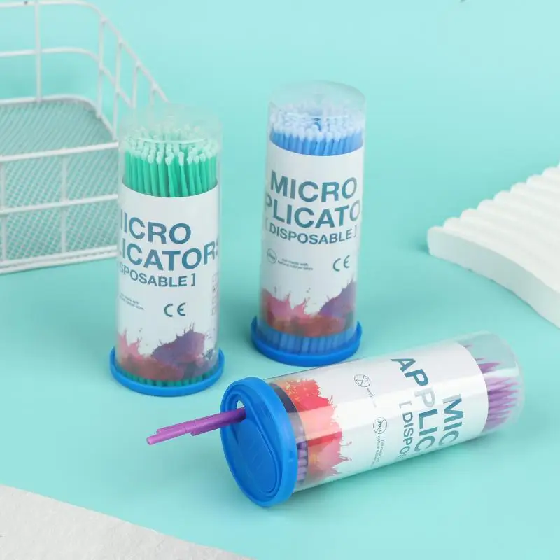 100Pcs 100Pcs Disposable Micro Brush Applicator Latex Free Fine Soft Tips For Dental Clinic Lash Extension Makeup Use
