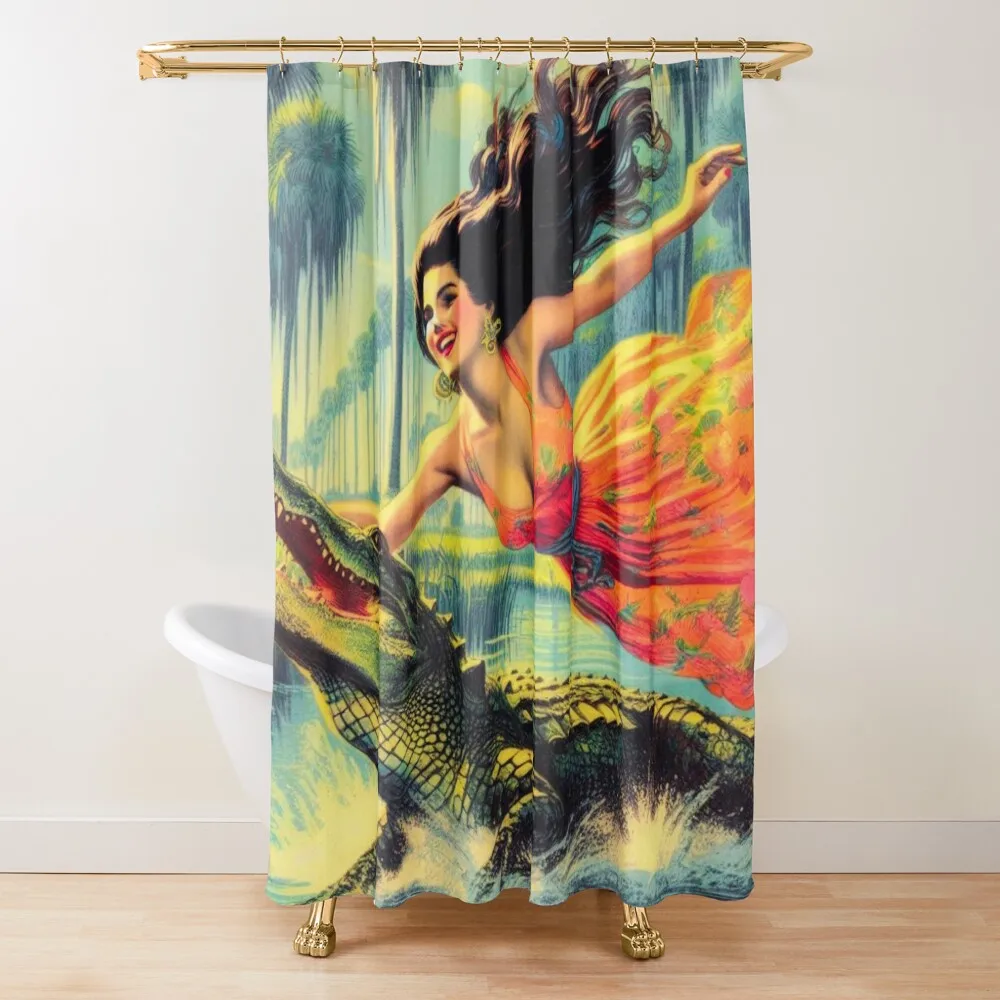 

Florida Woman Series Number 17 Shower Curtain Bathroom Box Bathroom For Shower Waterproof Shower Curtain