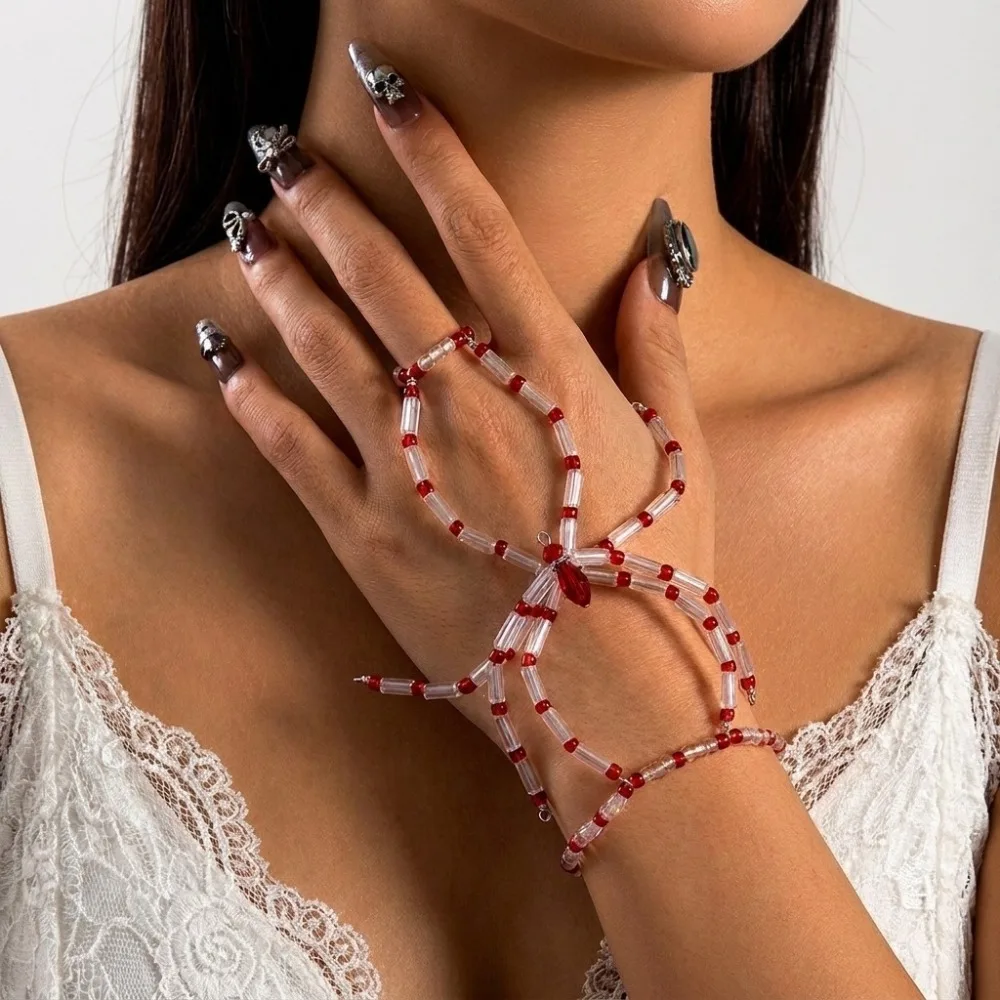 Monkton Halloween Handmade Beaded Spider Statement Necklace Black Tube Seed Bead Spider Pendant Choker Jewelry Gift for Women