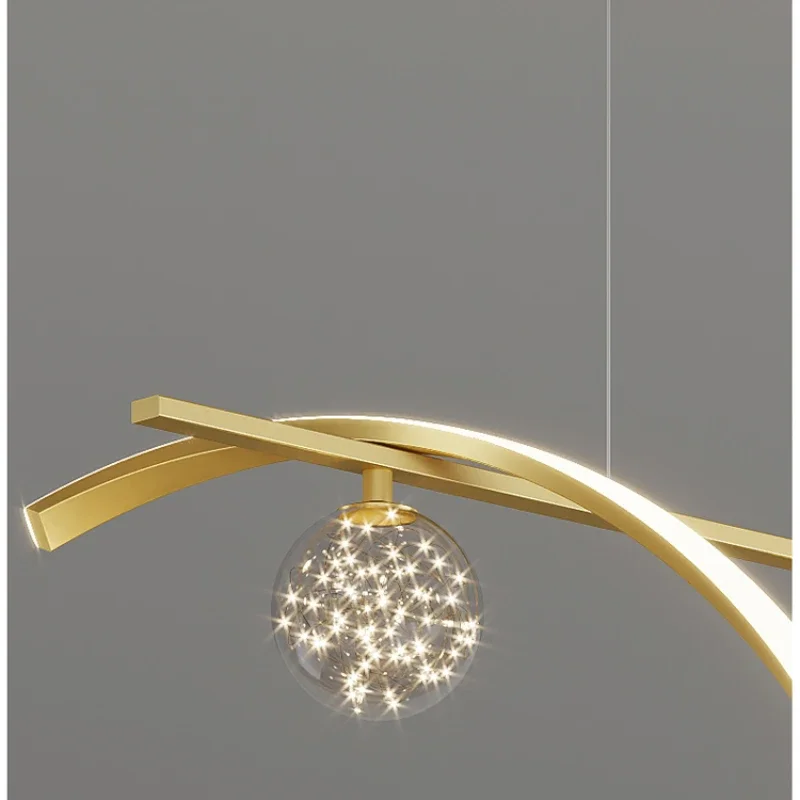 2024 New Creative Sky Star Chandelier Living Room Dining Room Glass Ball Kitchen Light Home Decoration Light