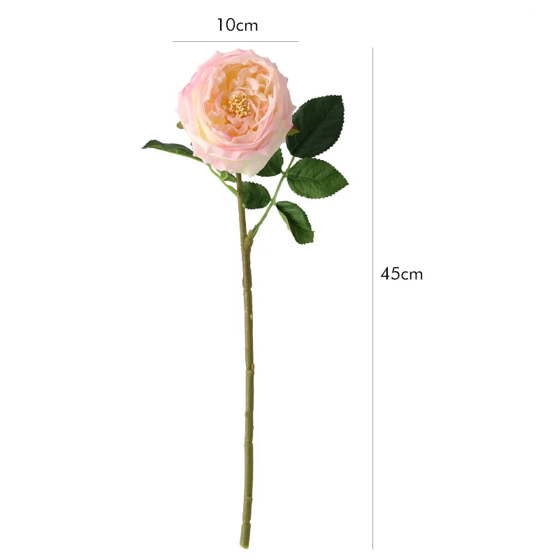 5/6 Stück Künstliche Teerosen-Zweige, Realistische Kunstblumen für DIY-Fotografie, Blaue Austin-Rosen, Simulationsblumen für Saaldekoration – Detail 1