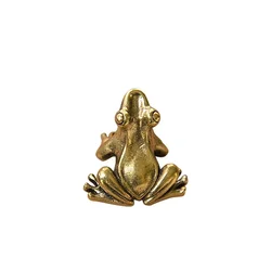 1pc Tea Pet Ornament Miniature Desktop Decorations Accessories Creative Small Jumping Frogs Aged Peanuts Car Keychain Pendant