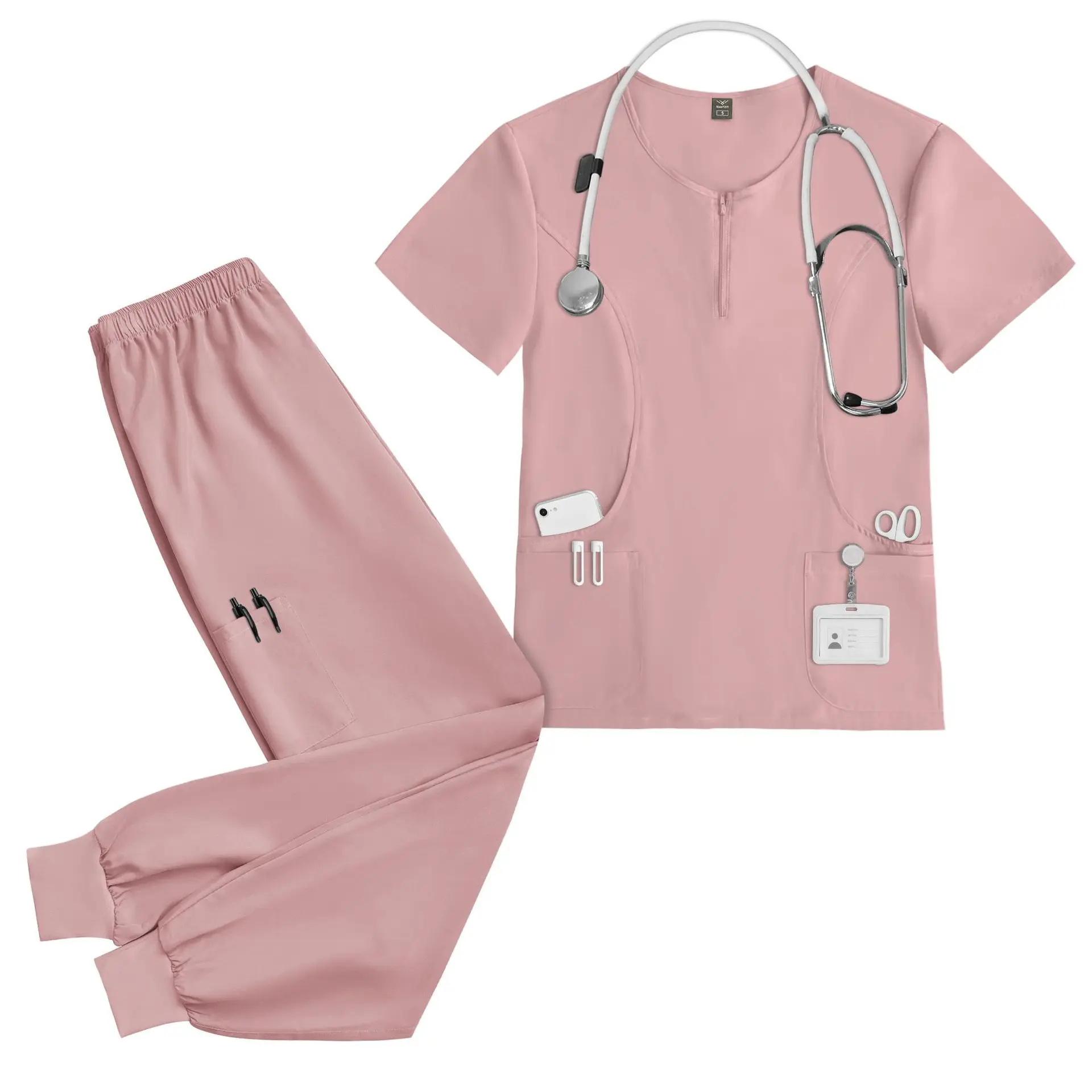 uniforme-de-spa-para-mulheres-blusa-respiravel-de-manga-curta-calcas-jogger-uniforme-de-trabalho-para-salao-de-beleza-e-tecnicos-de-unhas