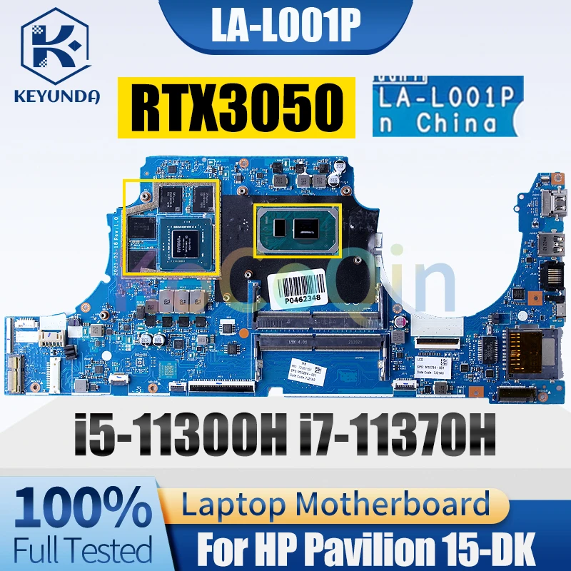 

LA-L001P For DELL Pavilion 15-DK Notebook Mainboard i5-11300H i7-11370H RTX3050 M53283-001 Laptop Motherboard Full Tested