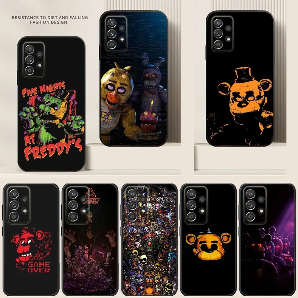 Five nights At F-Freddys Phone Case For Samsung S24,S21,S22,S23,S30,Ultra,S20,Plus,Fe,Lite,Note,10,9,5G Black soft silicone case