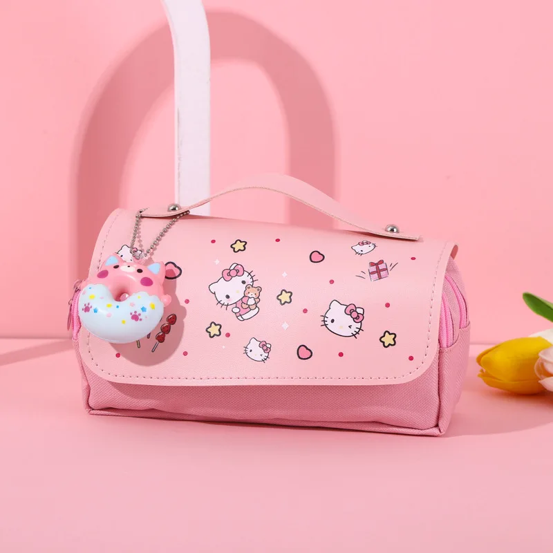 Sanrio Hello Kitty Kuromi Pachacco Pencil Cases Girl Large Capacity Pencil Bag Pen Box Office Student Stationery School Supplies