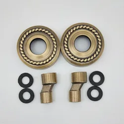 1 Set Shower Fixing Kit Water Pipe Copper/Stainless Steel Decorative Cover Bathroom Faucet Accessories Electroplating Anti Rust