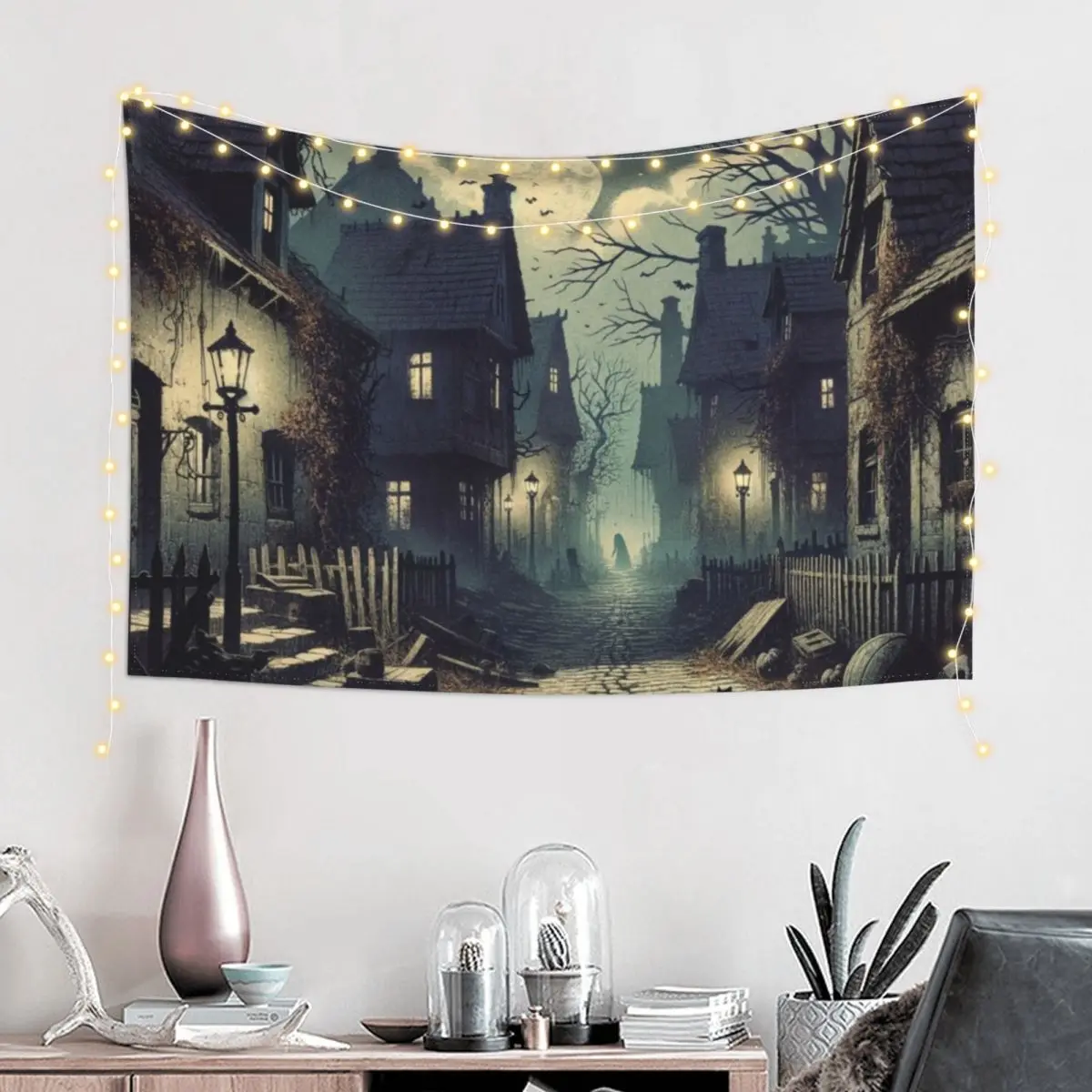 Abandoned Village Retro Art Tapestry Bedroom Deco Aesthetic Room Decor Home Decor Aesthetic Tapestry