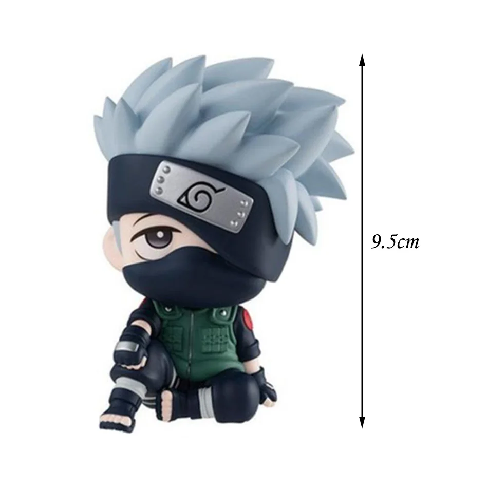 9cm anime naruto figura naruto kakashi figura de ação qversão kawaii sasuke itachi estatueta modelo pvc decoração do carro coleção