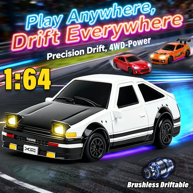 

Высокоскоростные радиоуправляемые турбо-машинки для дрифта 1:64, профессиональные мини-модели 2.4ГГц с гироскопом, игрушки для детей, подарок