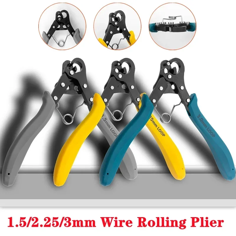 

Repair Jewelry Making Tool Round Nose Pliers for Wire Ring Wrapping 1.5/2.25/3mm Wire Rolling Plier Set for Wire Winding Bending