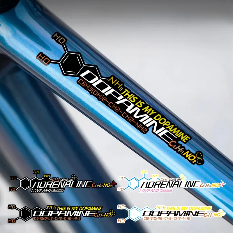 1 Pair Adrenaline Formula Vinyl Stickers, Waterproof Decals for Motorcycle and Bike