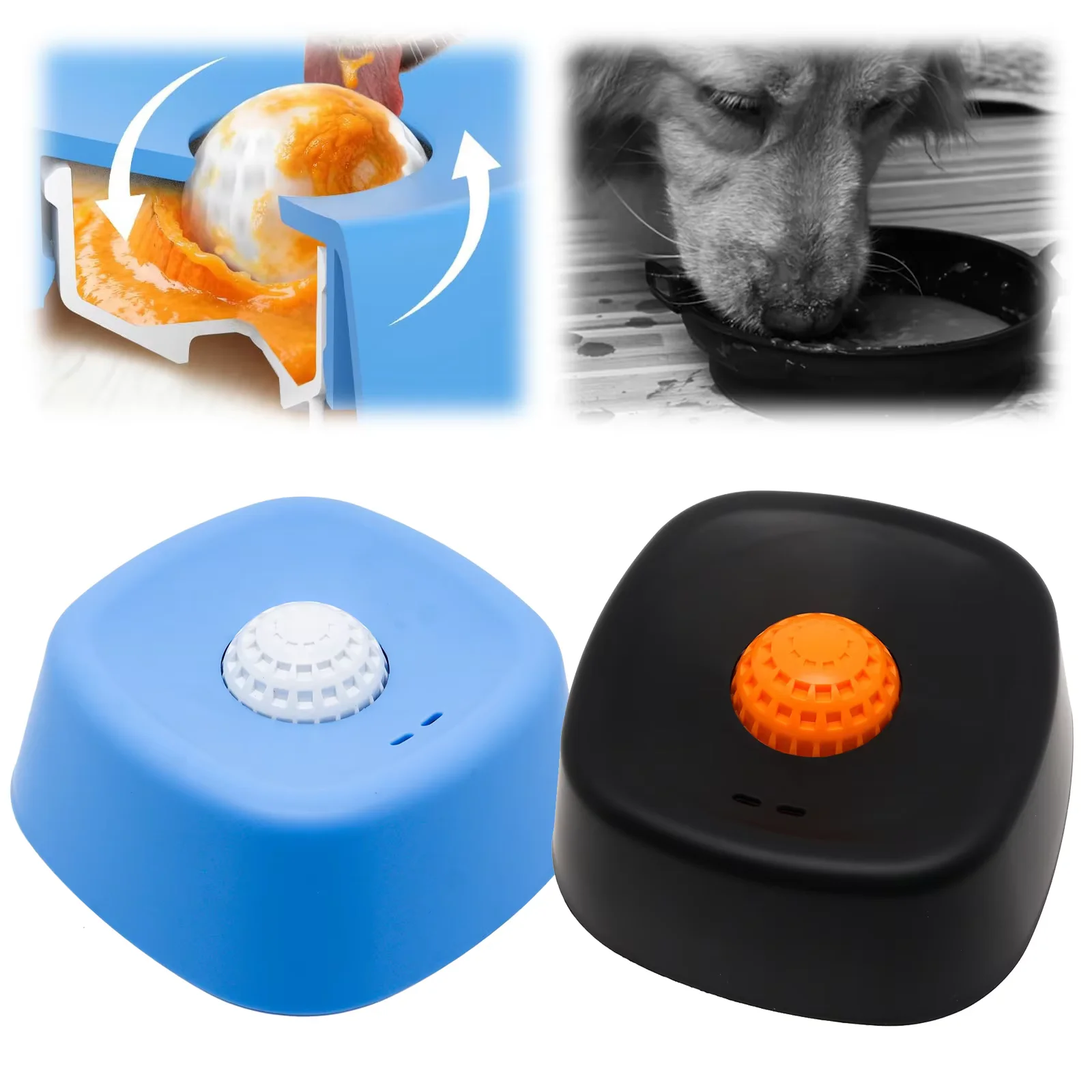 Tigela Antiasfixia para Cães com Alimentação Lenta, Antiderrapante, 3/4 Copo, para Alimentação Saudável, Brinquedo Interativo para Lamber para Petiscos Líquidos e Caldo de Osso