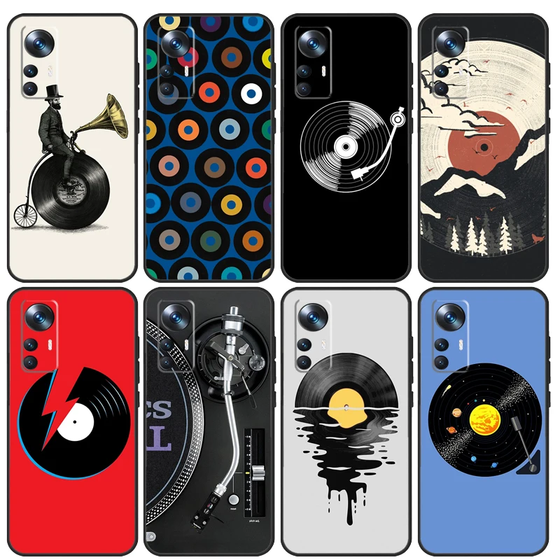 Vinyl Record Retro Case For Xiaomi 13T 12T 11T 14 13 Pro 12 Lite 12X POCO F5 X3 X5 Pro F3 F4 X4 M5s C65 Funda