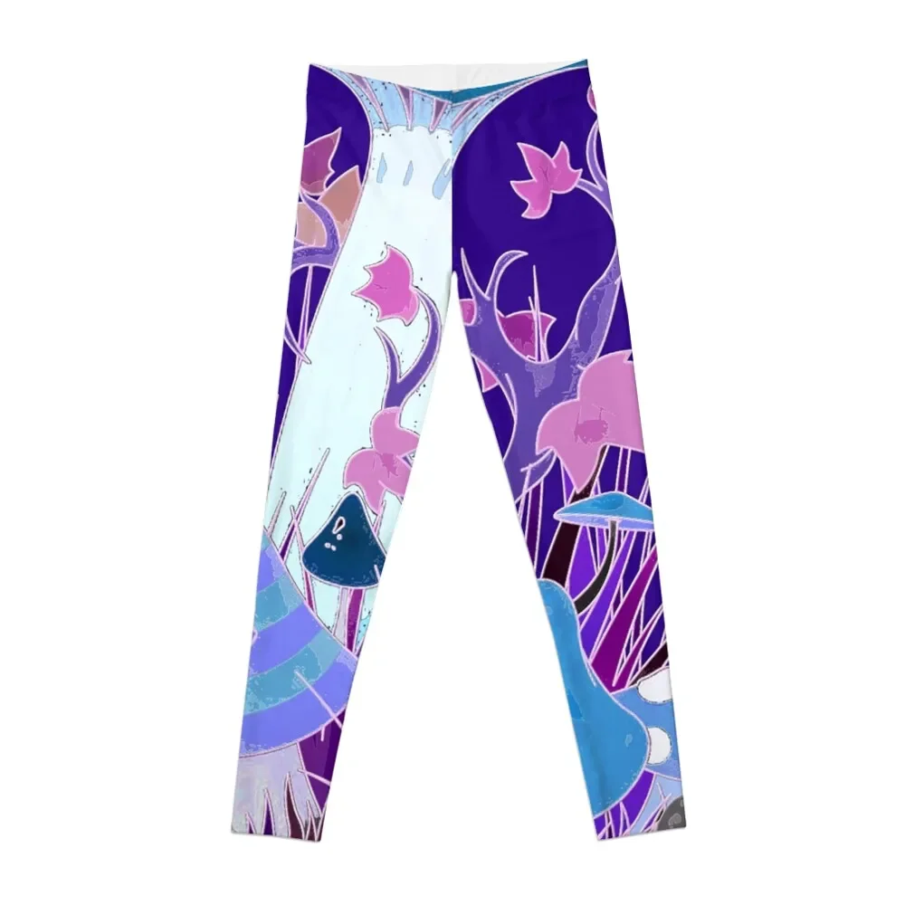 Blue Mushrooms Leggings sportswear gym Women sports Women's push up Tight fitting woman Womens Leggings