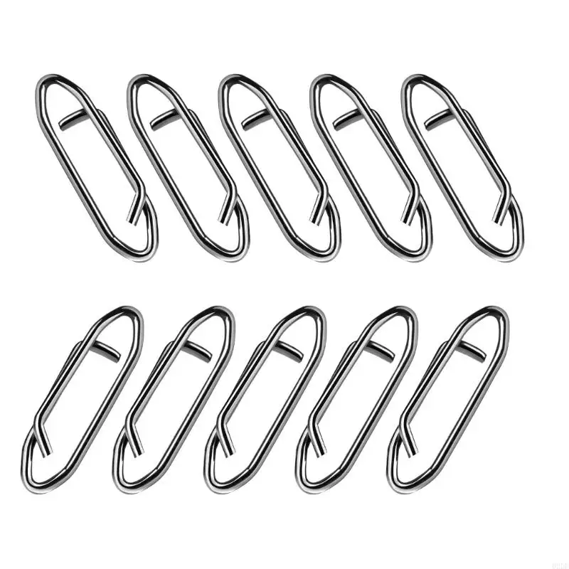 Fishing Clip Link Split Rings Snaps Fishing Tackle Stainless Connector for Lures