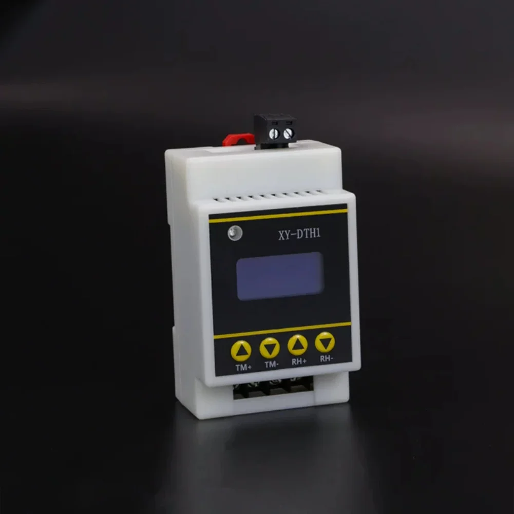 1pc Digital Temperature Humidity Controller Dual Output Automatically DIN Rail Thermostat With Temperature Calibration
