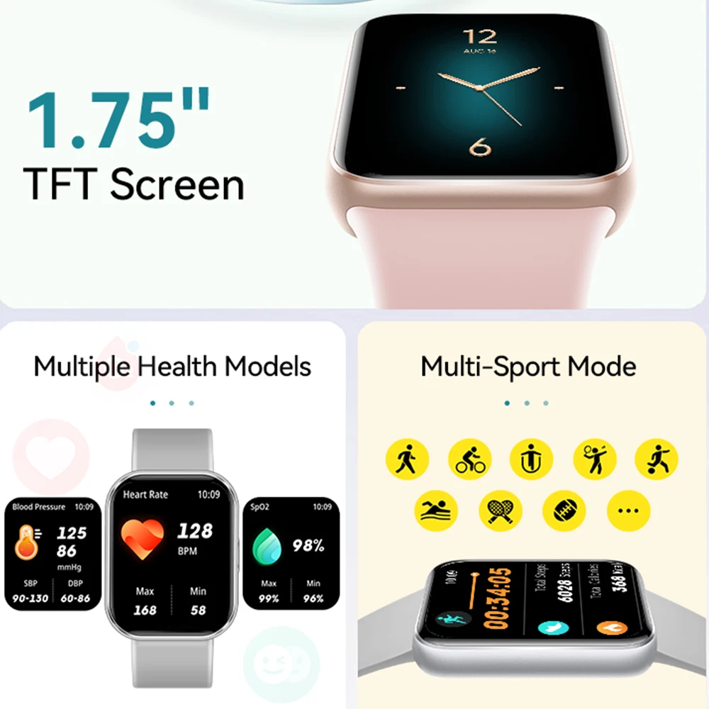 VS13 Bluetooth Call Smart Bracelet Fitness Tracker 1ATM Waterproof 1.75