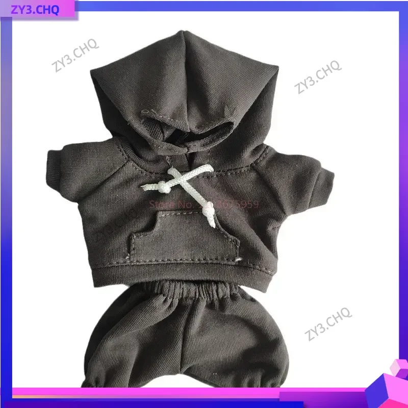 เฉพาะเสื้อผ้ามินิตุ๊กตา 17 ซม.ไวนิล Labubu Macaroon Plush Key CHAIN ตุ๊กตาเสื้อกางเกงชุดเสื้อผ้าของขวัญ
