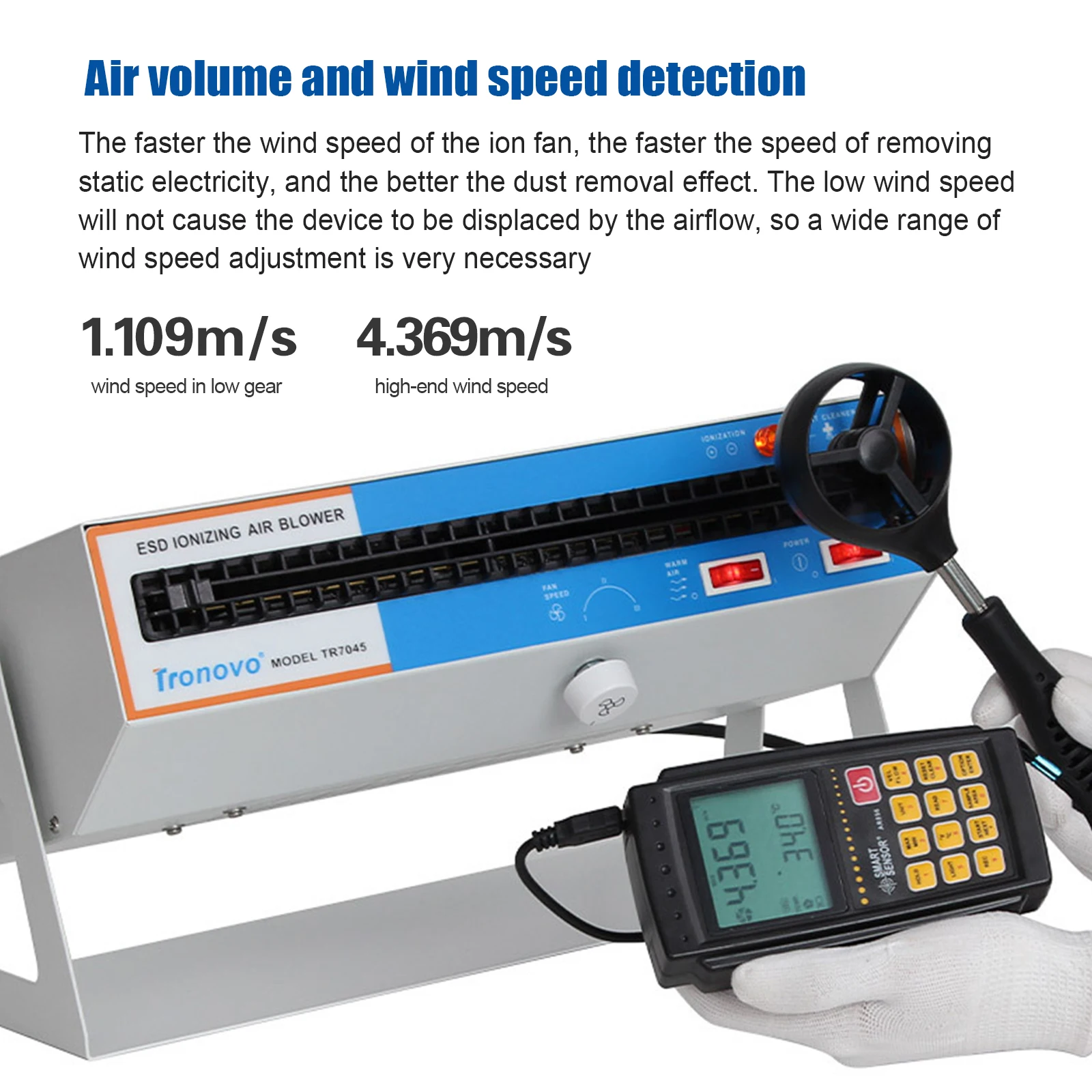 منفاخ الهواء الأيوني الدافئ تسخين الهواء المؤين مروحة قابل للتعديل مكافحة ساكنة المؤين منفاخ مزيل ثابت للإنتاج الإلكتروني #4