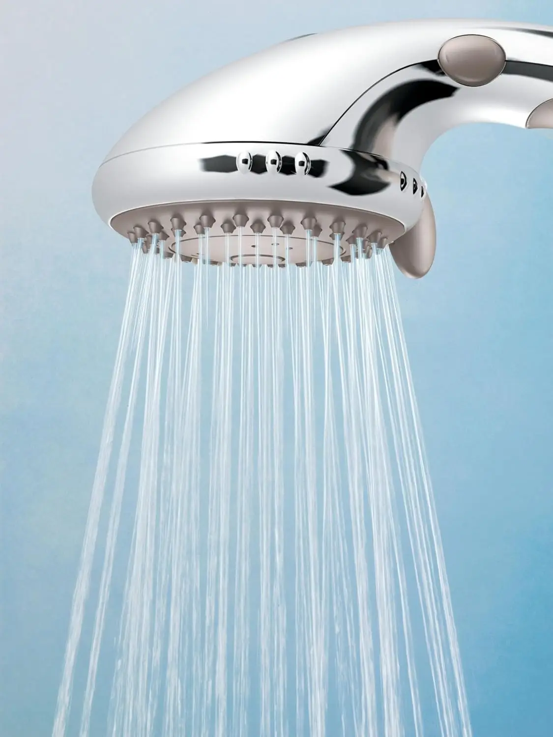 Multi-Function Handheld Shower with Pause Control, Chrome Finish for Versatile Bathroom Use