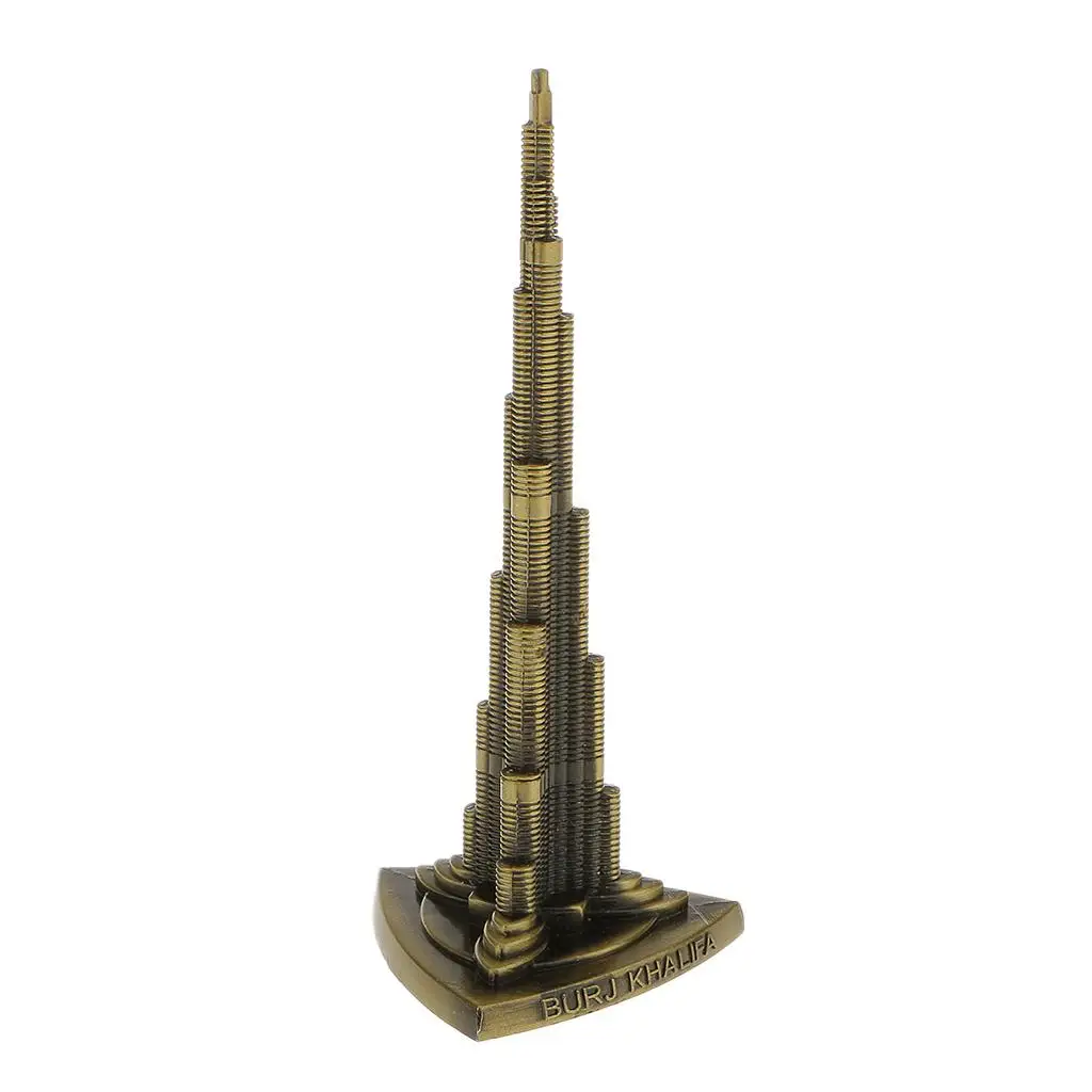 Bronze Burj Khalifa Model Statue Figure Sculpture Large Interior Figurine Souvenir Gift for Living Room Decor
