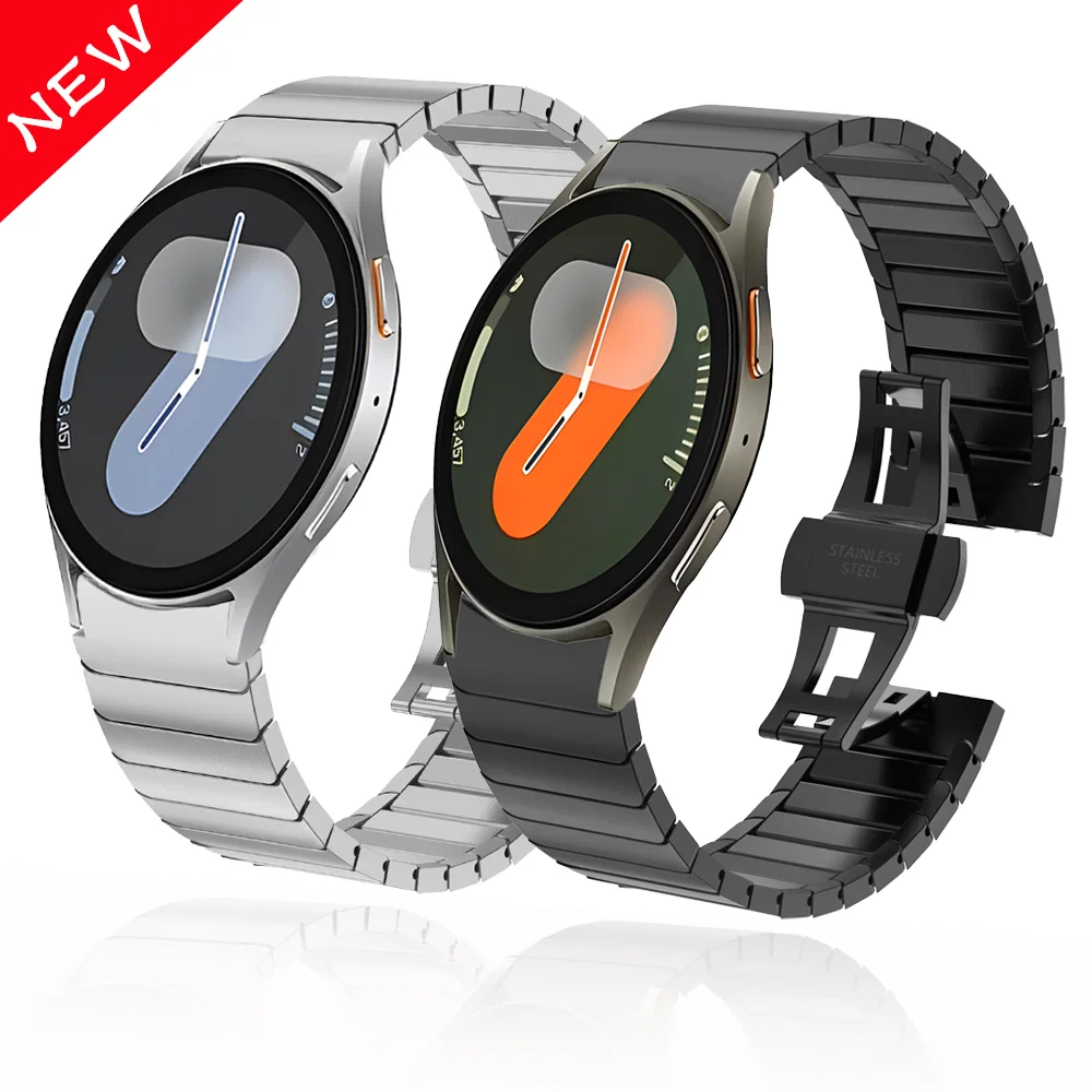 

Metal Link Strap for Samsung Galaxy Watch 6 4 Classic 47/43mm No Gap Bracelet Wristband for Galaxy Watch 7 6 5 4 40mm 44mm Band