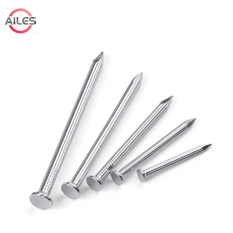 400g 55 #   Clavos de Acero al Carbono para Cemento, Galvanizados en Zinc Blanco, para Madera Dura, Paredes, Azulejos, Ladrillos, Concreto, de 25mm a 150mm