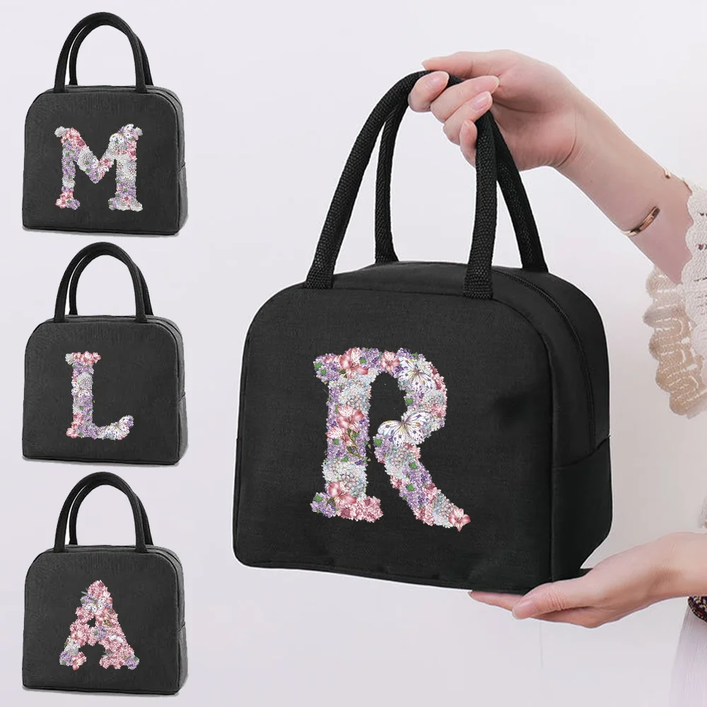 

Портативная многофункциональная сумка для обеда серии «Розы», утолщенная, для школы, пикника, офиса, для бенто-боксов