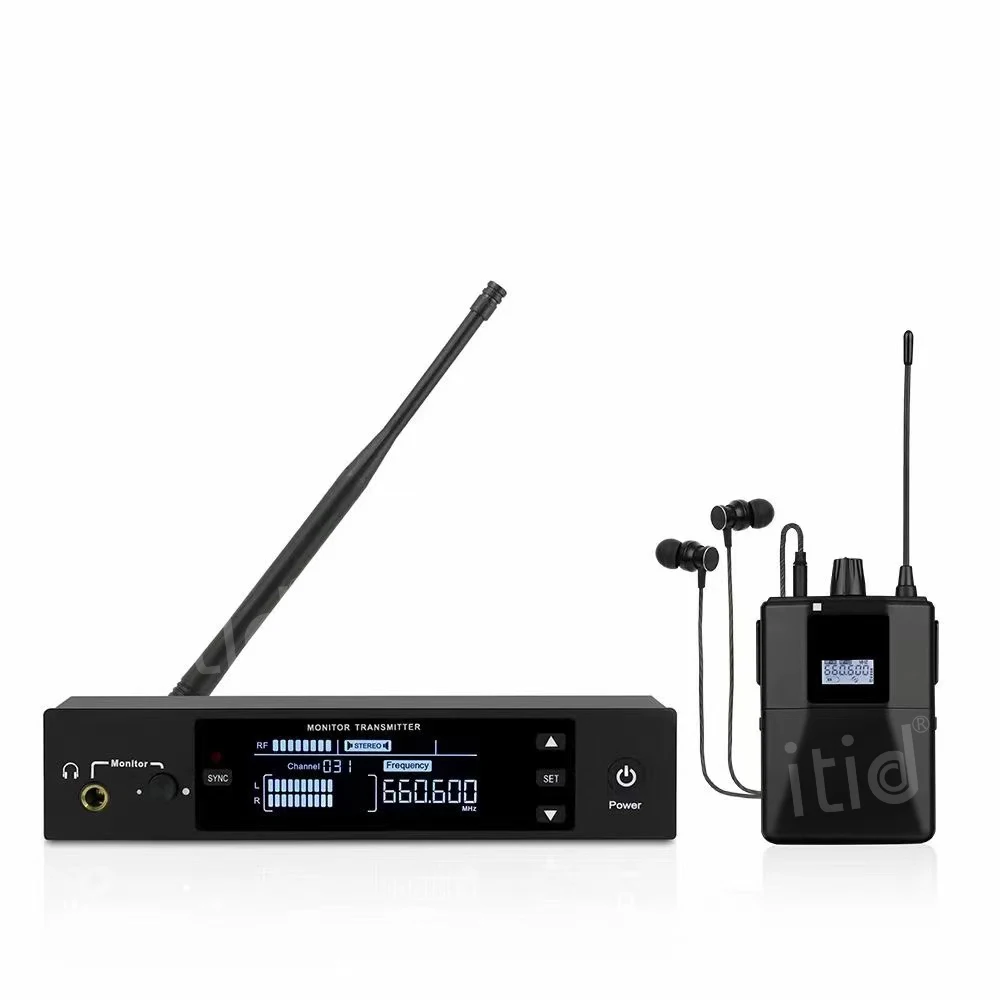 SOM-400 In-Ear Monitor System 500MHZ/600MHz/800MHz/900MHz LED Display Can Be Manually And Automatically Tuned