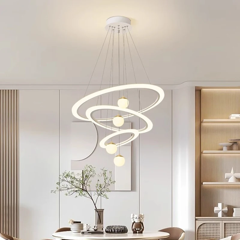 AiPaiTe European round led chandelier with adjustable chain for living room, dining room and bedroom home decor.